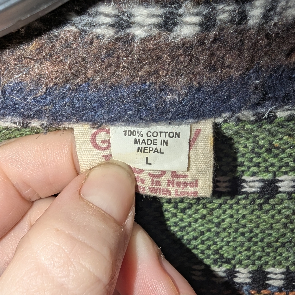 Striped Boho Button Down Shacket - Picture 4 of 6
